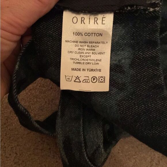 Orire The Bubi Hand Dyed Denim Crop Top in Blue - Picture 7 of 7